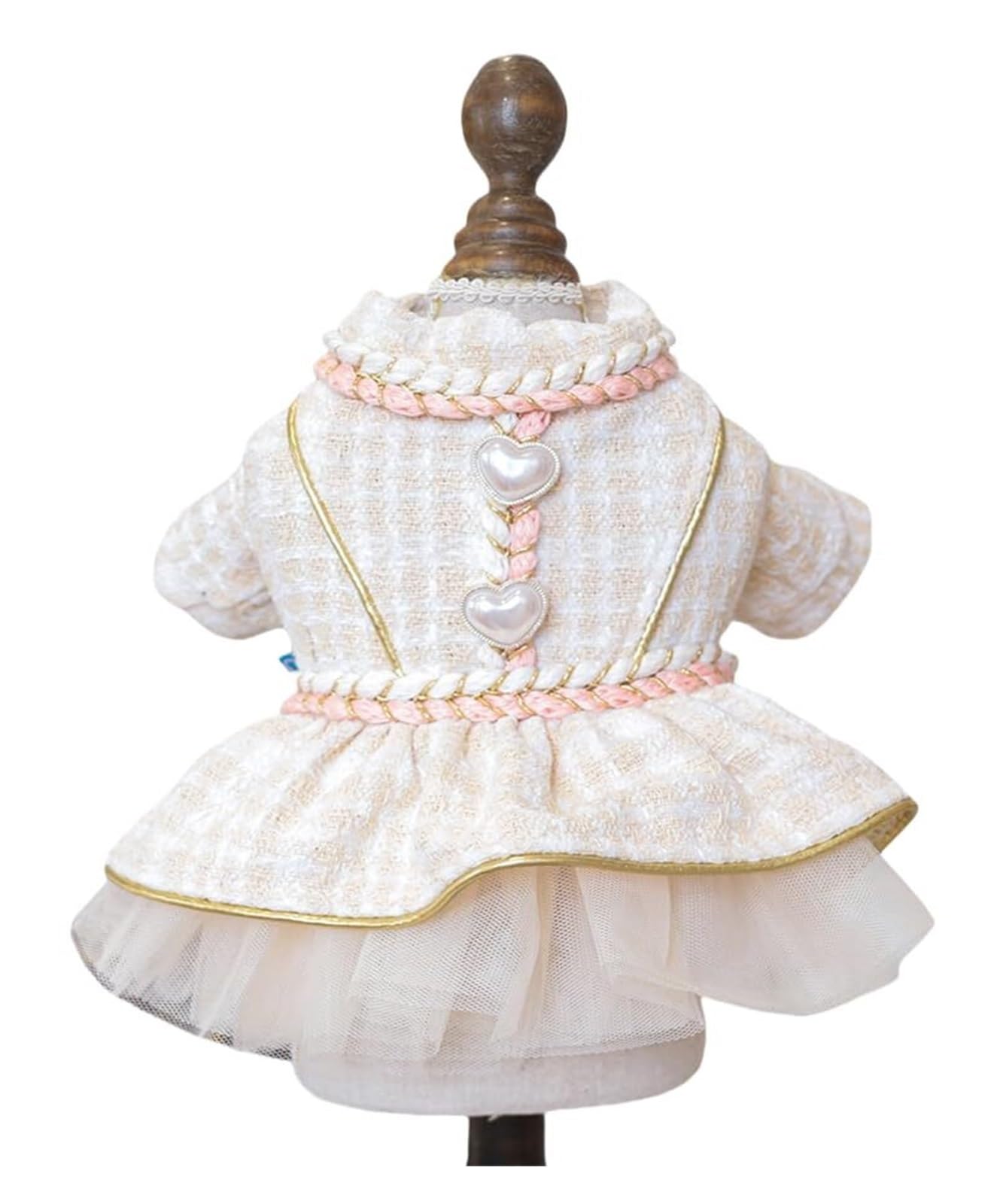 Robe de princesse pour petit chien XS vêtement d'hiver à motif oreille de blé scintillante