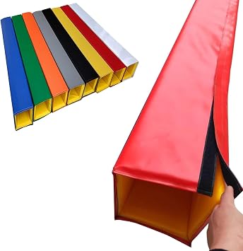 HJXGQJM Indoor Outdoor Soft Foam Padding to Wrap Around Pole, 6ft Tall Gym Pole Padding Square Beam Wrap, All-Weather Wrap Around Foam Pole Pad for Gym School Community