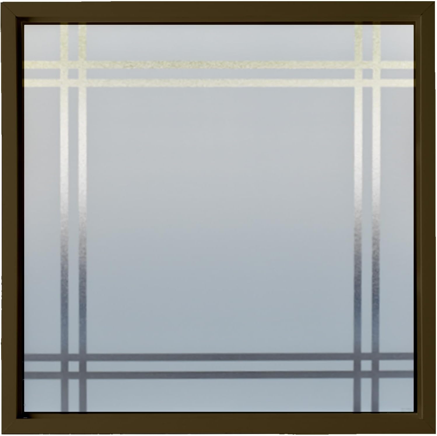 Prairie 23.5" x 23.5" Black Replacement Decorative Glass Window