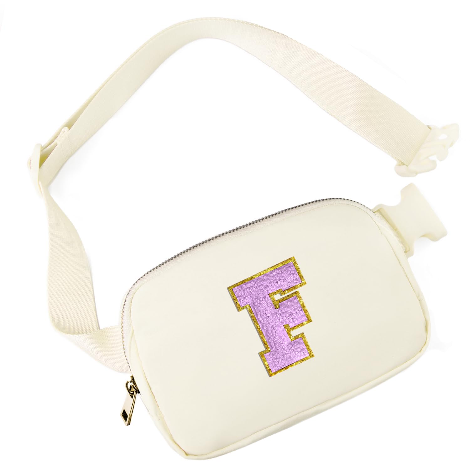 color varies Gitus Gifts for 8 9 10 11 12 Year Old Girls Belt Bag Fanny Pack Crossbody Bags with Initial Letter Patch Cute Stuff Birthday Gifts for Teen Girls Women Personalized Trend Stuff (Ivory-F)