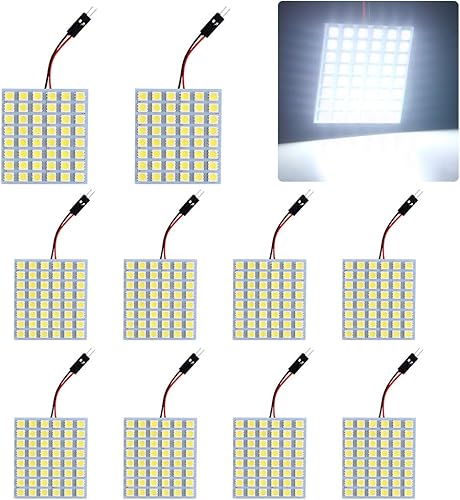 Miniatura 9 de GLL Panel interior cúpula LED luces de lectura para coche auto 2835 24-SMD blanco DC12V T10+BA9S+Festoon adaptador paquete de 4