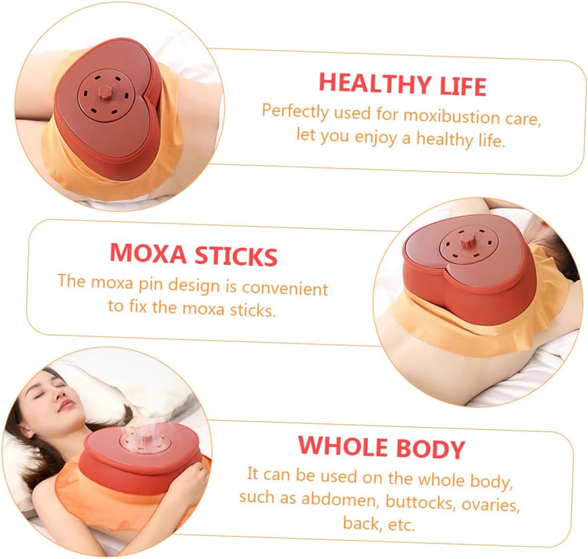 1pc Moxibustion Box for Whole Body Relief Portable Device for Abdomen Back and More Lightweight Design Secure Stick Fixation for Home Use and Wellness