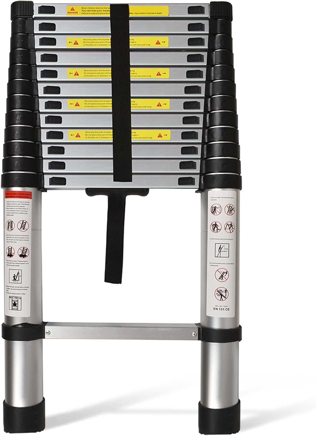 Telescoping Extension Ladder 14.5 FT, Folding Telescopic Aluminum Ladders, Lightweight Collapsible Ladder Step for RV Roof Attic Home, 330 LB Capacity (14.5 FT)