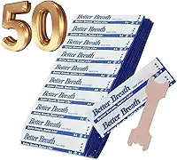 Better Breath Tiras Nasais, Dilatador Nasal, Pacote com 50 Unidades Respire Melhor (Tam. Grande: 66x19MM)