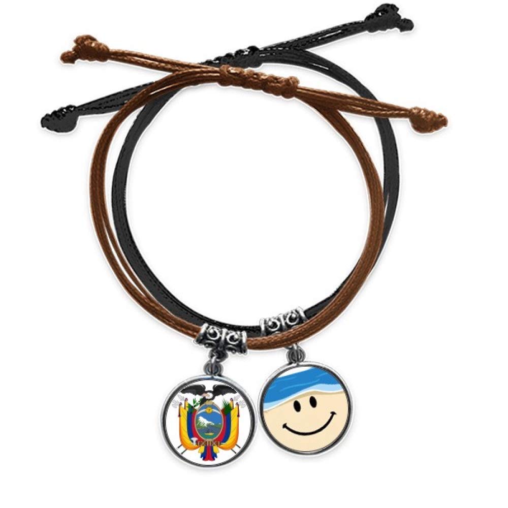 quito ecuador national emblem bracelet hand chain leather sling face wristband
