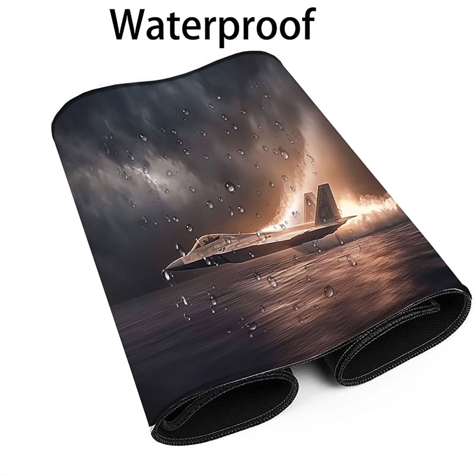 Mouse Pad, Tappetino Mouse xxl, Tappetino Scrivania, Accessori Scrivania, Tappetino Gaming, Mousepad, Sottomano Scrivania, Accessori Gaming, Tappeto Mouse (Aereo) (1000x500x3mm) (Grigio) 9-P-T