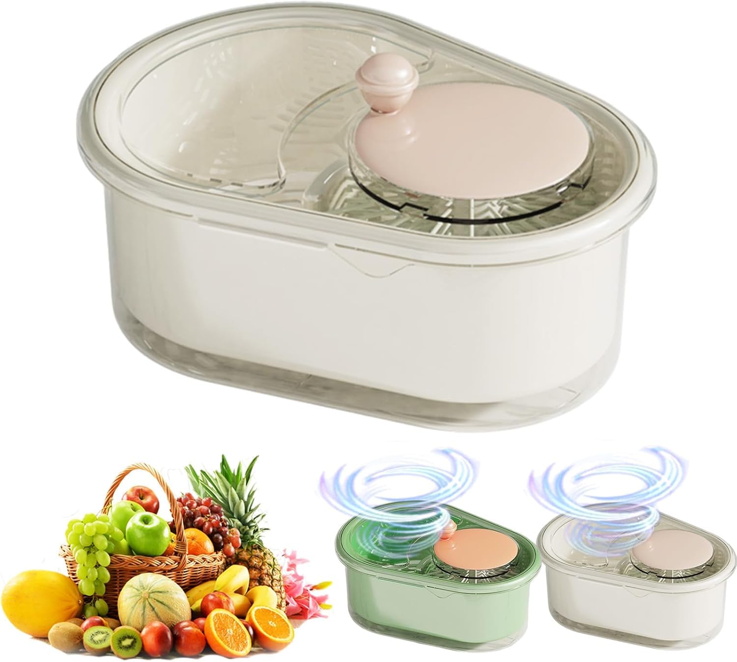 Centrifugador de lechuga, lavadora de verduras, secadora de frutas y verduras con escurridor para un lavado y secado eficientes, herramienta de cocina compacta para preparación de productos frescos