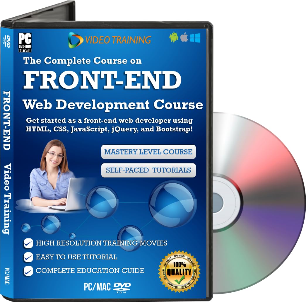 The Complete FRONT-END Web Development Course DVD Tutorial ! Get started as a front-end web developer using HTML, CSS, JavaScript, jQuery, and…