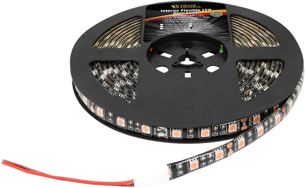 GG Grand General 70595 Premium Flexible 16ft 5050 LED Strip Light Waterproof (for Interior Use, Purple)