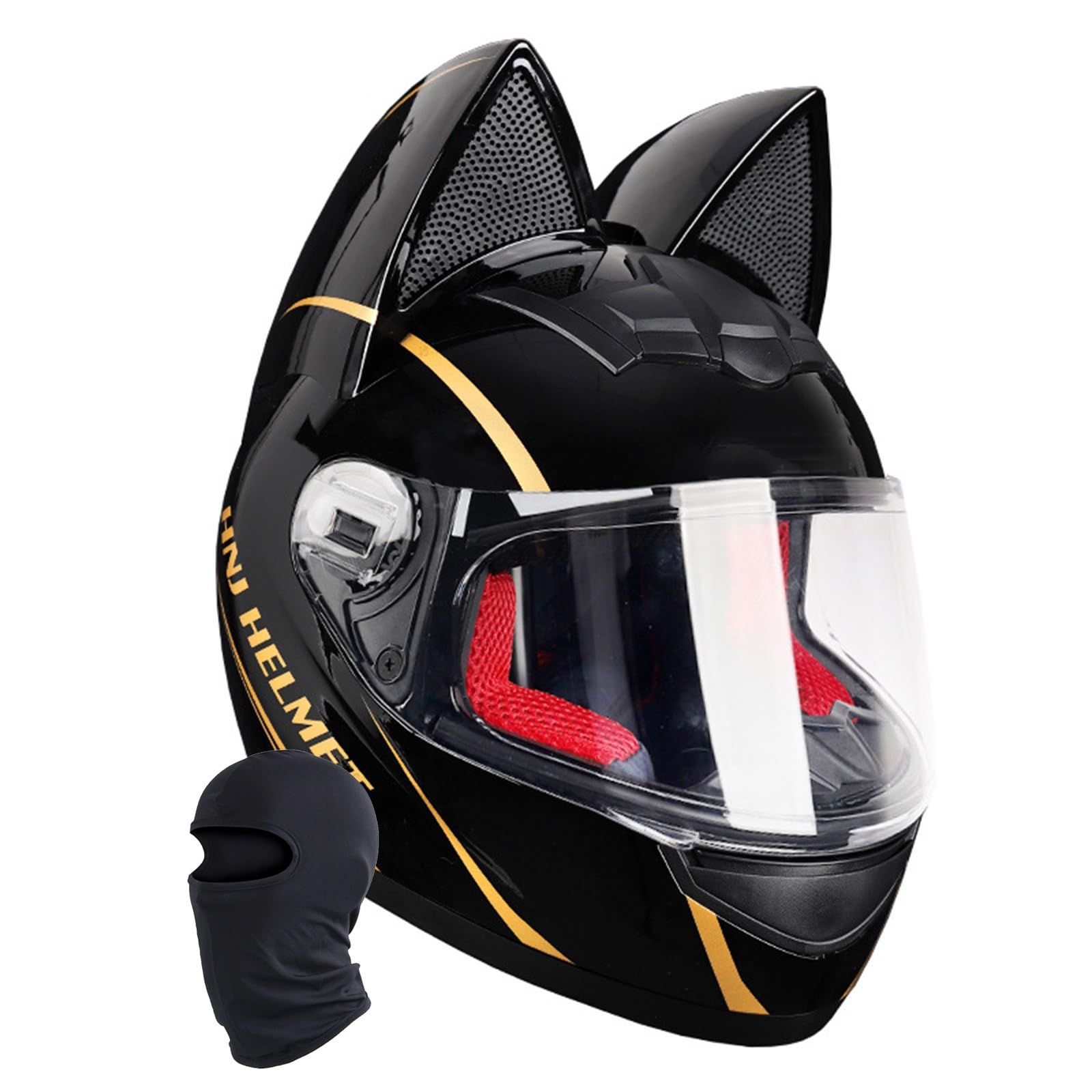 Amazon.co.jp: オートバイフルフェイスヘルメット猫耳ガール女性