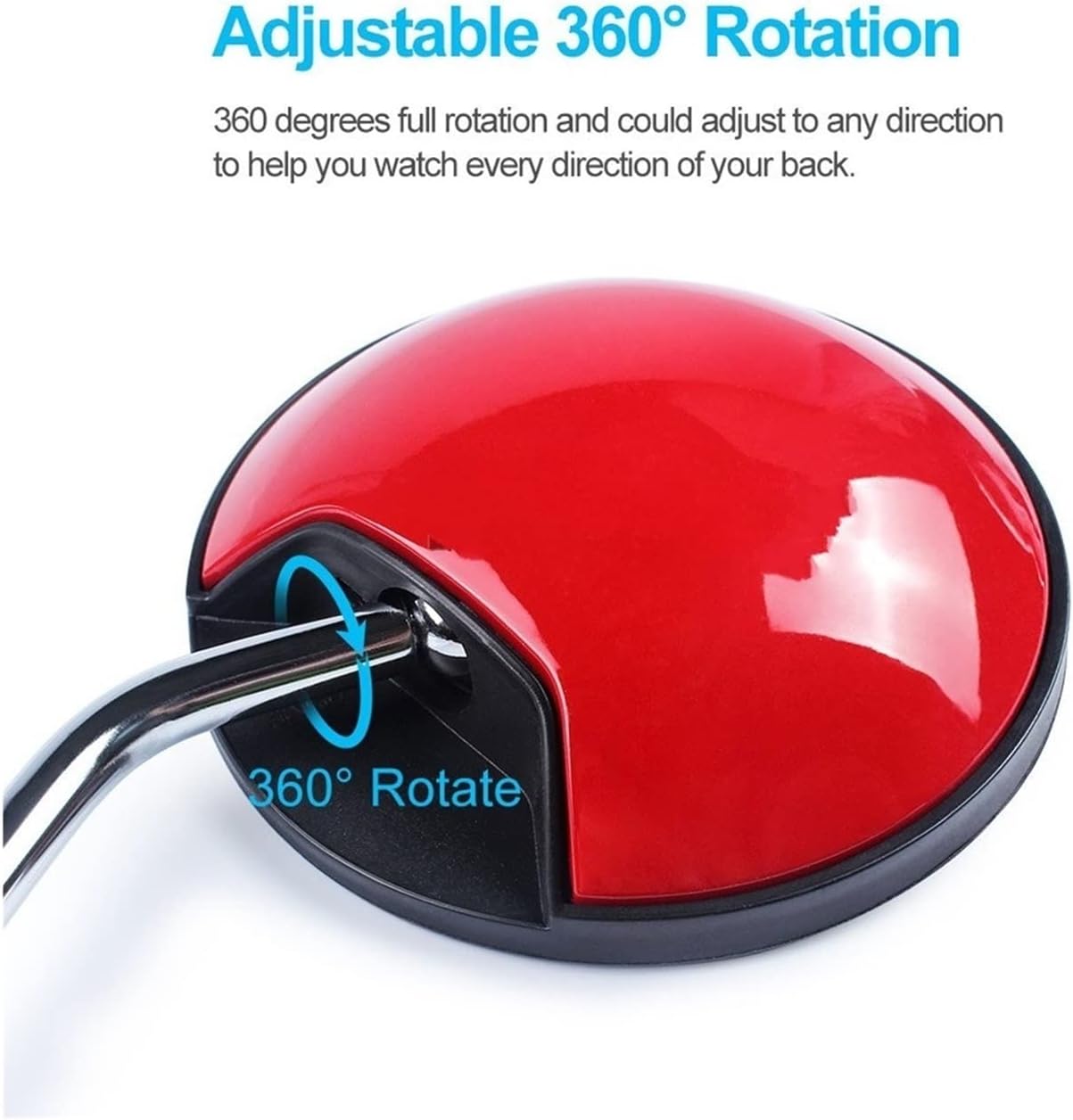 Rearview Mirror Scooter Adjustable Rearview Mirror A Pair of Cycling Reflector Electric Bicycle Rear View Mirrors 360 Rotatable Convex Bike Mirrors Bar End Mirror (Color : 6)