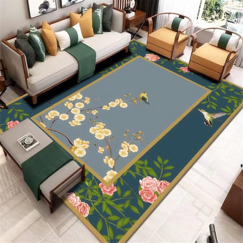 Tapis de sol vert robuste et durable de style oriental 180x280 cm