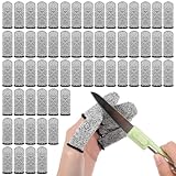 YBEATY 60 Pcs Breathable Cut Resistant Finger Cots Reusable Durable Non Slip Finger Thumb Protector Fingertip Covers Cut Resistant Fingertip Protectors for Kitchen Food Cutting Sculpture Work Supplies