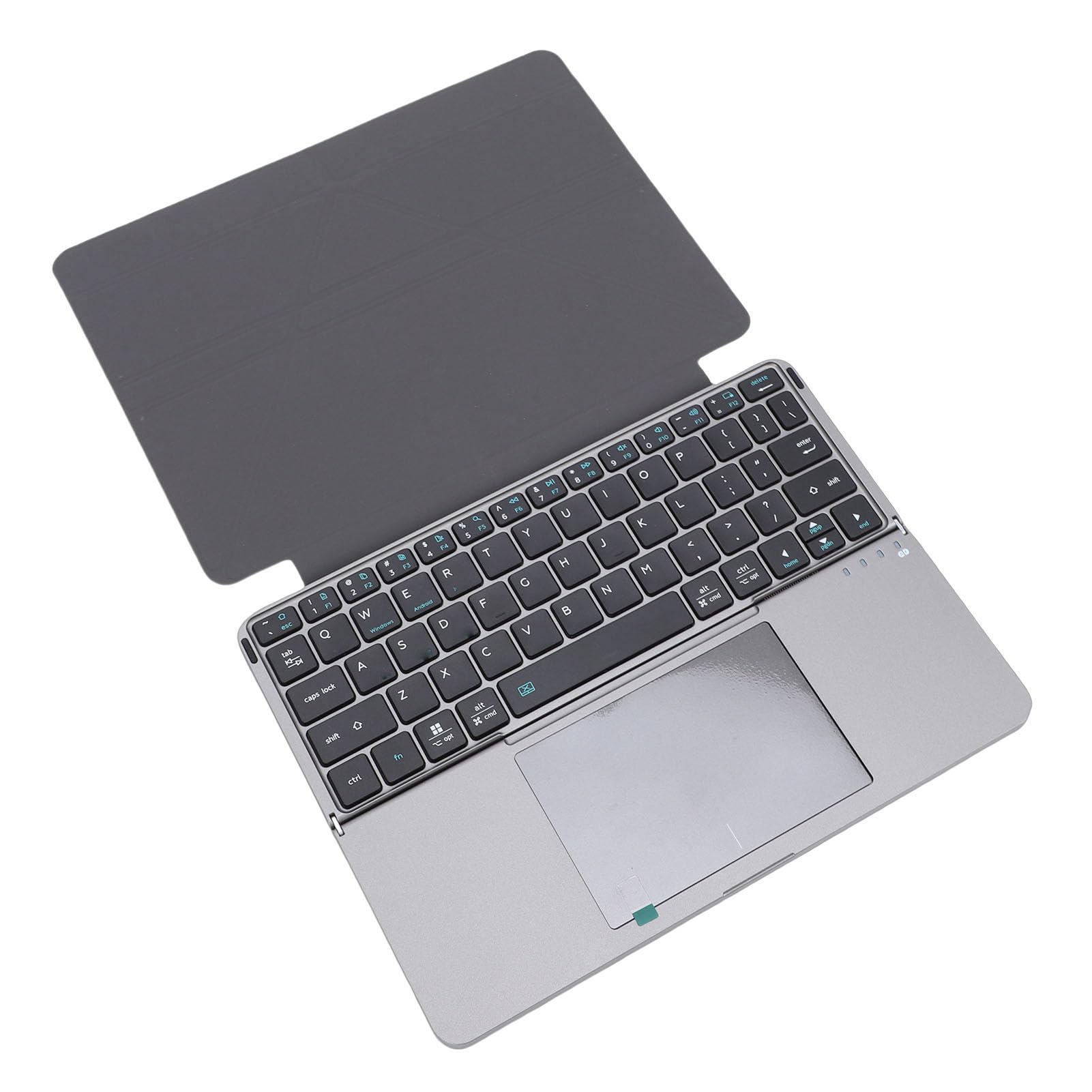 Topiky Tastiera Bluetooth Ultra Sottile con Touchpad, Tastiera Pieghevole Ricaricabile a 64 Tasti, Pieghevole Tascabile Ultra Sottile di Dimensioni Standard, Portatile (GRAY)