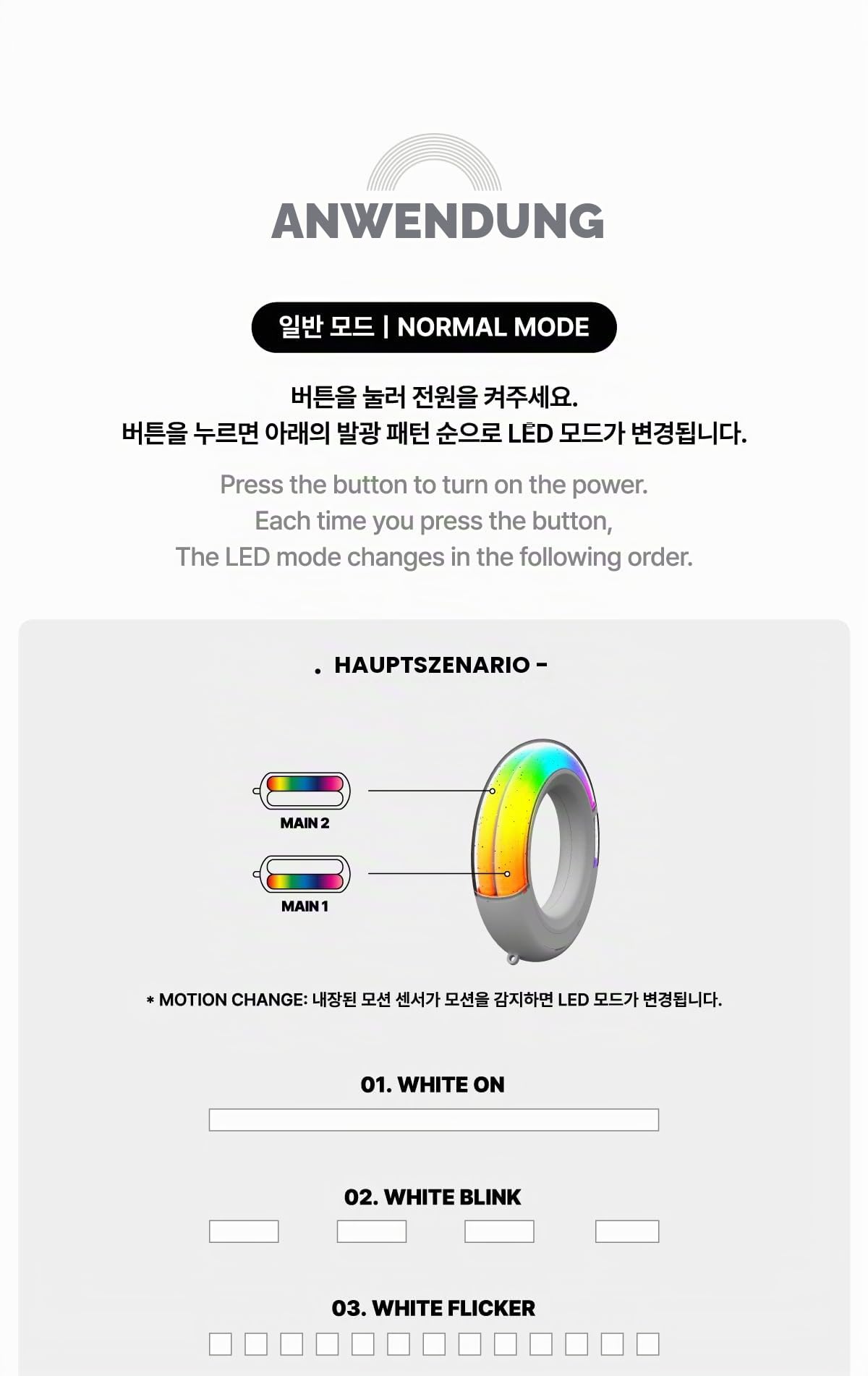 itzy Lichtring Ver.2 mit Tracking versiegeltem Fanlight Lightstick