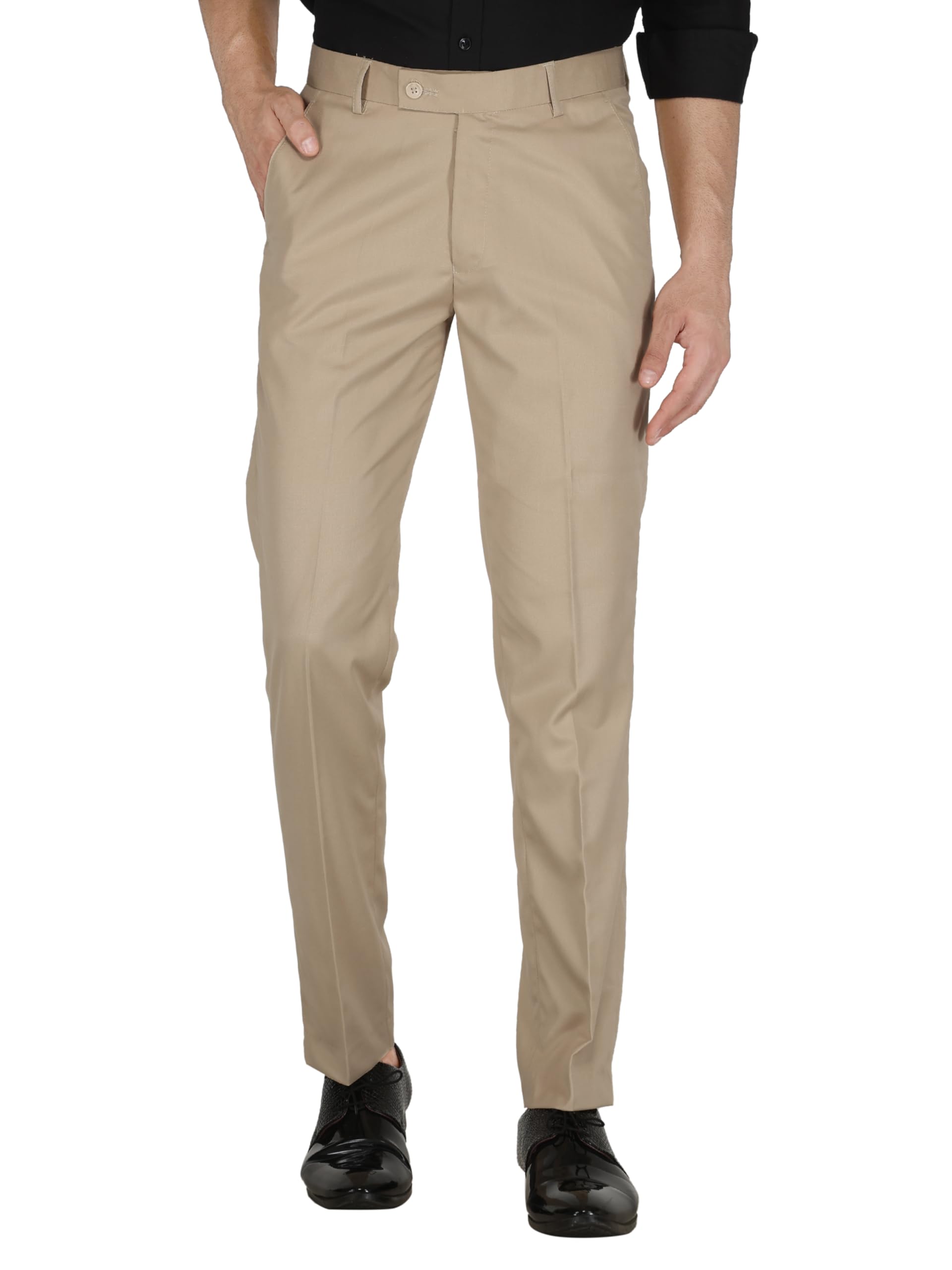 jaycap Black Formal Trousers for Men, Slim Fit-picture-10