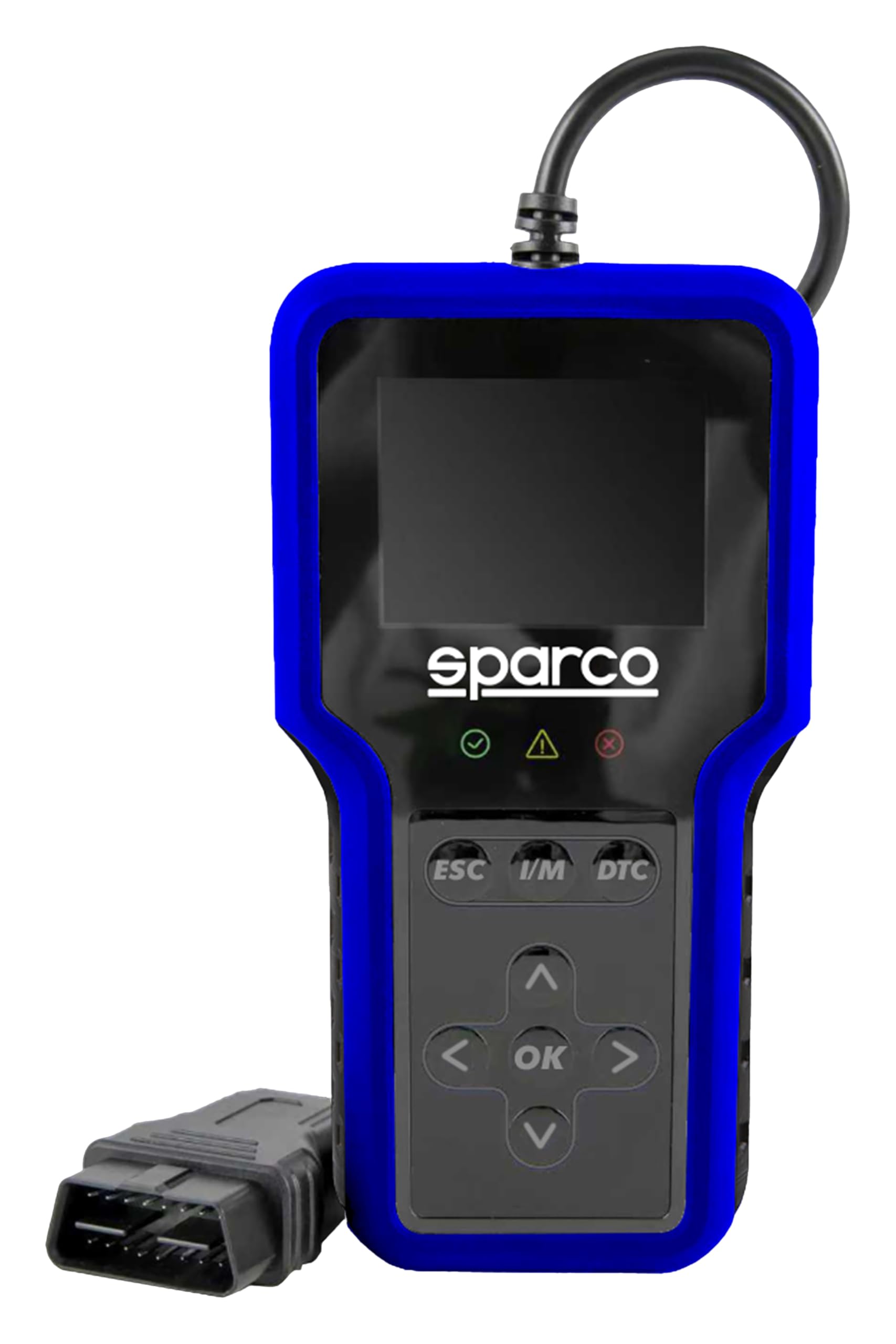 Sparco Dispositif de Diagnostic Automobile OBD2 Scanner Lecteur de Codes d'erreur Moteur et Transmission avec Test de Batterie et émissions I/M Readiness Multilingue pour véhicules à Essence