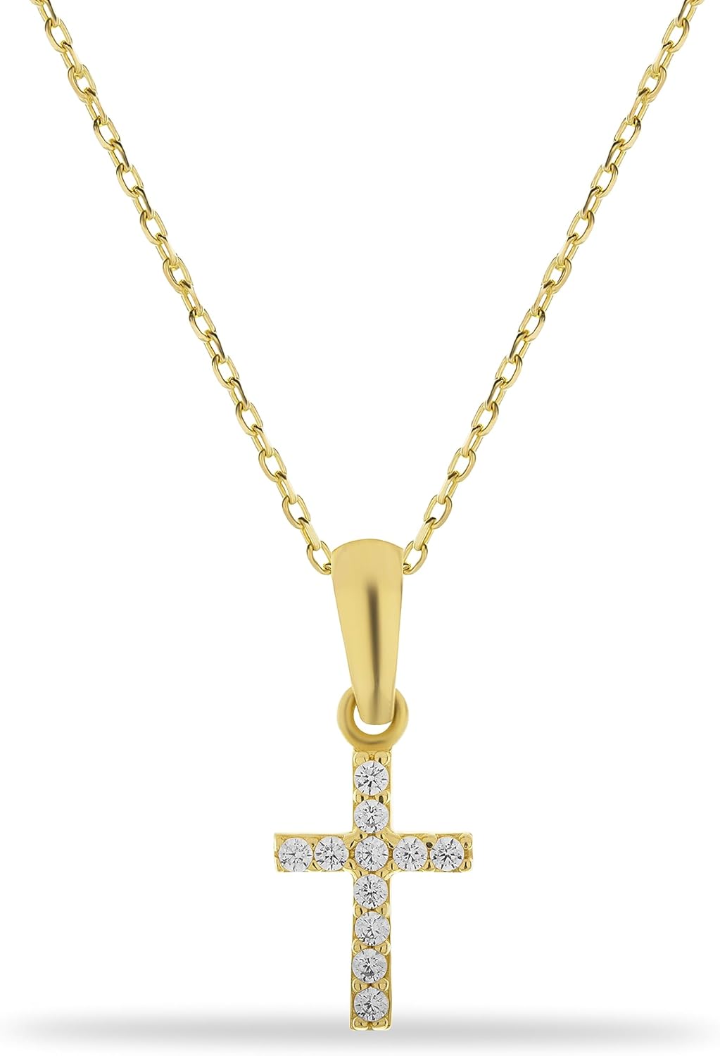 Anelise 14K Solid Gold Cross Necklaces for Women Crucifix