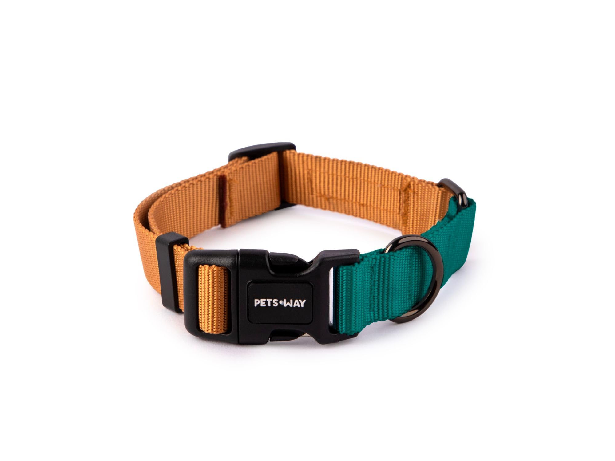 Pets Way Soft Polyester Collar for Dog(Large, Honey & Emerald), Dual Colour Collor, Quick Release Plastic Buckle (BPA Free) Adjustable Collar for Small Medium Large Dog Pets (B0CGB1H7SS) Amazon Price History, Amazon Price Tracker
