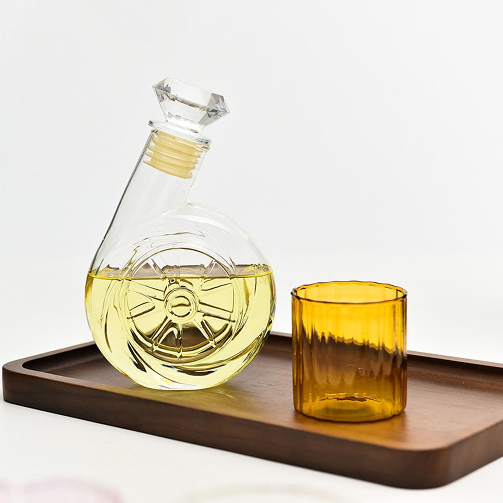 bottiglia per liquori a forma di animale, Decanter for whisky con soffiatore retrò