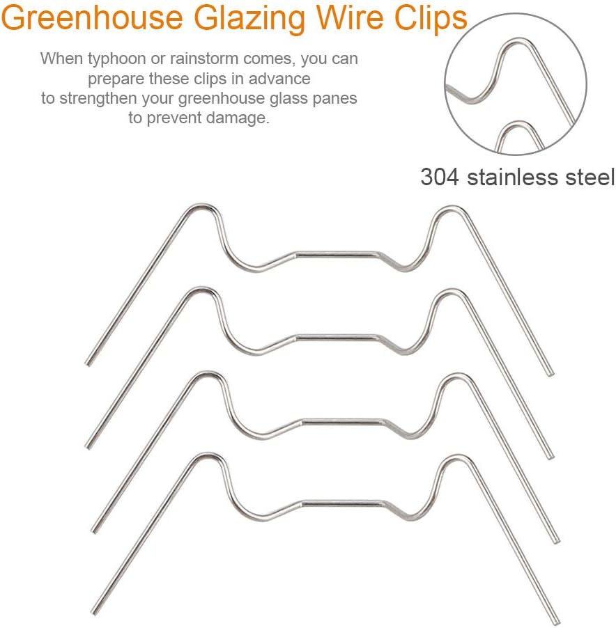 ALEOHALTER Greenhouse Glazing Wire Clips, Stainless Steel Greenhouse