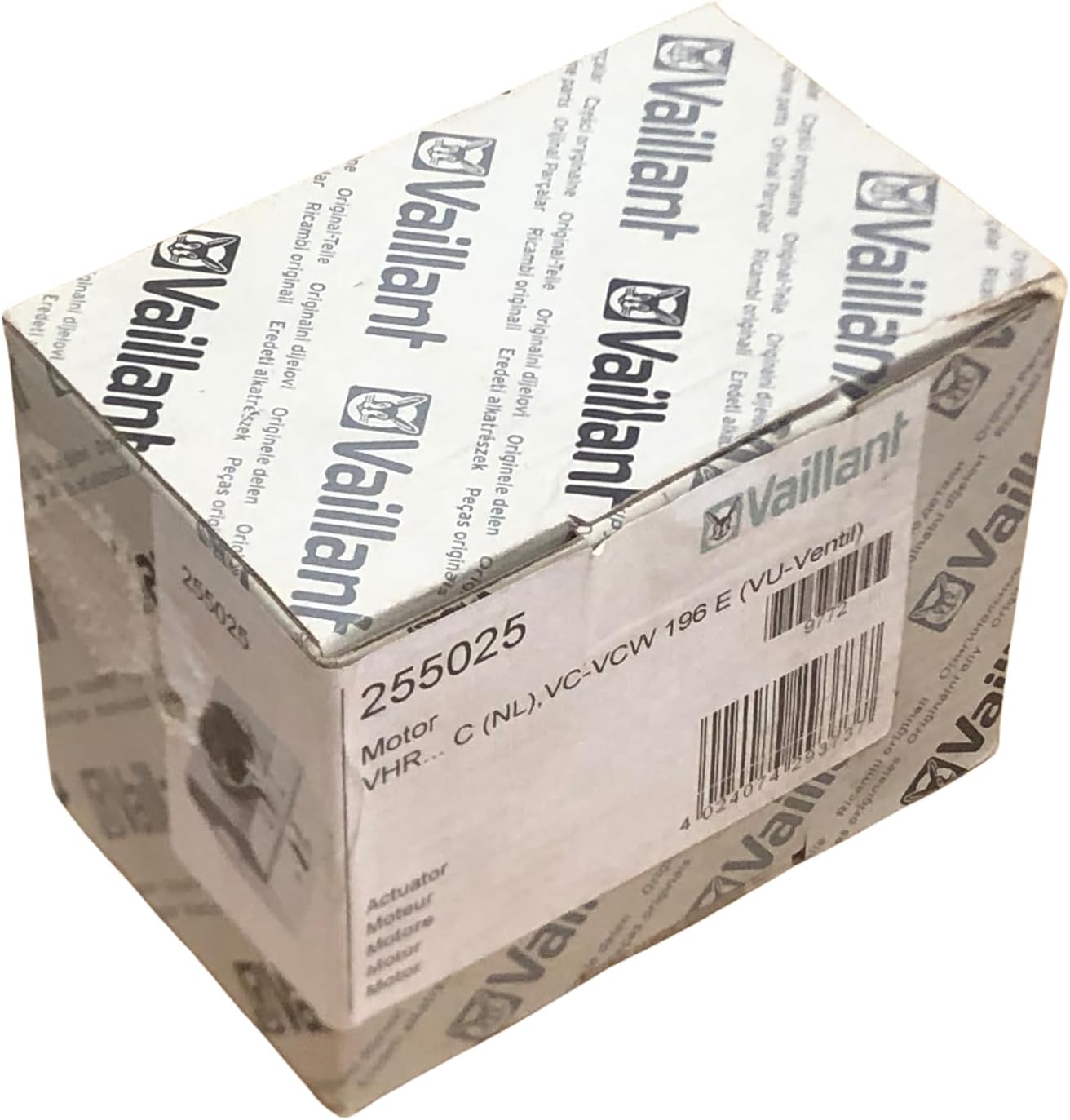 Vaillant 255025 Motor packaging with barcode