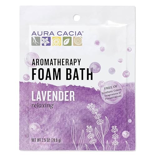 Aura Cacia Relaxing Lavender Aromatherapy Foam Bath | 2.5 Oz. Packet #TOP24