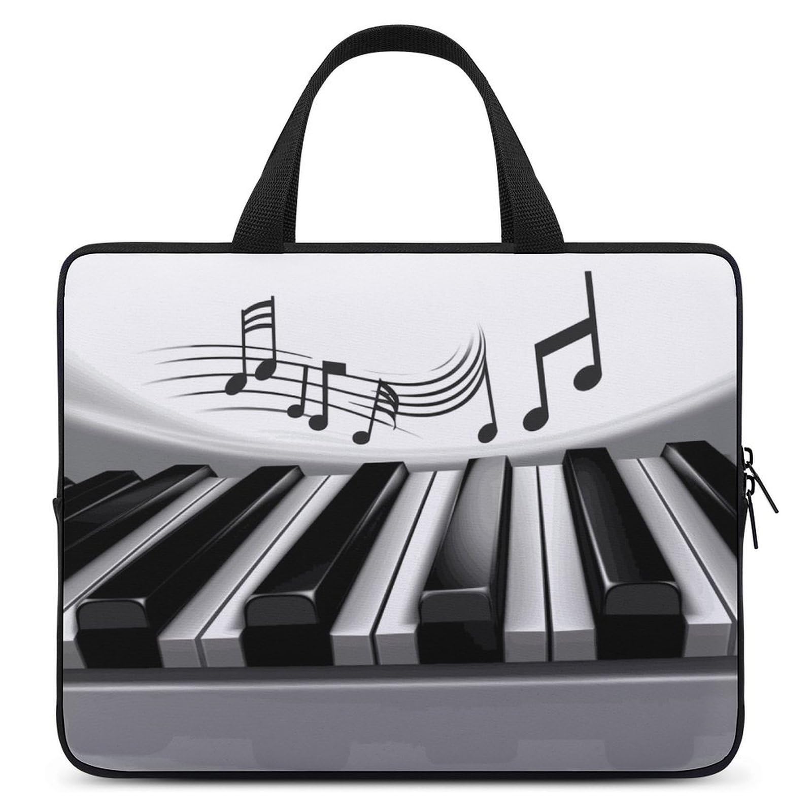 Custodia per computer portatile, ultra sottile, leggera e impermeabile, con simbolo di pianoforte, borsa protettiva per computer da 17 pollici