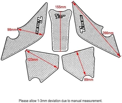 Vista 6 de Fuel Tank Gasket for Yam&aha Tenere700 Tenere 700 Rally T700 XTZ T 700 Motorcycle Non-Slip Side Fuel Tank Stickers Pad Stickers