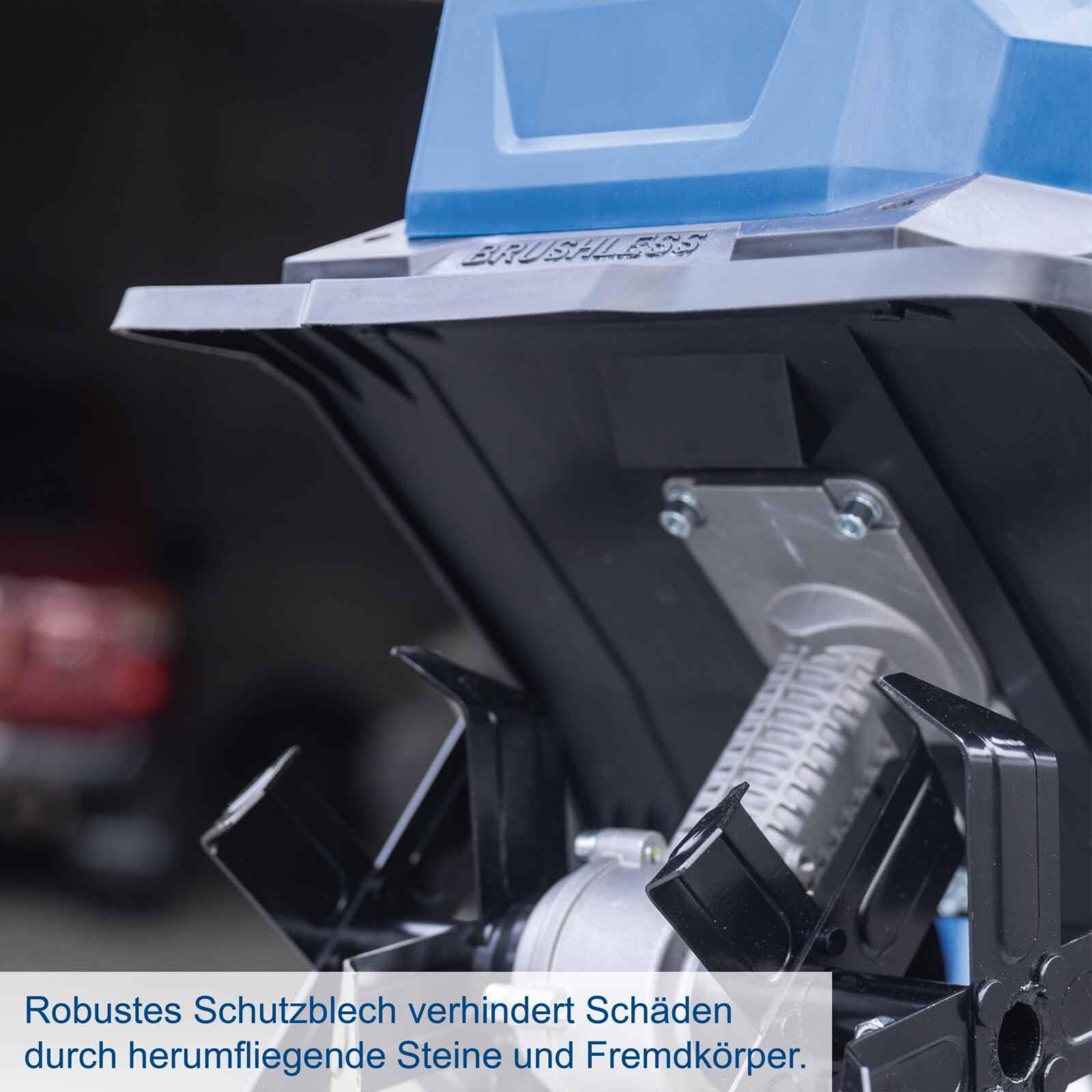 Scheppach BC-MT300-X - Motoazada con batería (30 cm de ancho, profundidad de trabajo de 20 cm, velocidad de rotación 140 min-1, serie IXES de 20 V, con 2 baterías de 2 Ah y cargador)