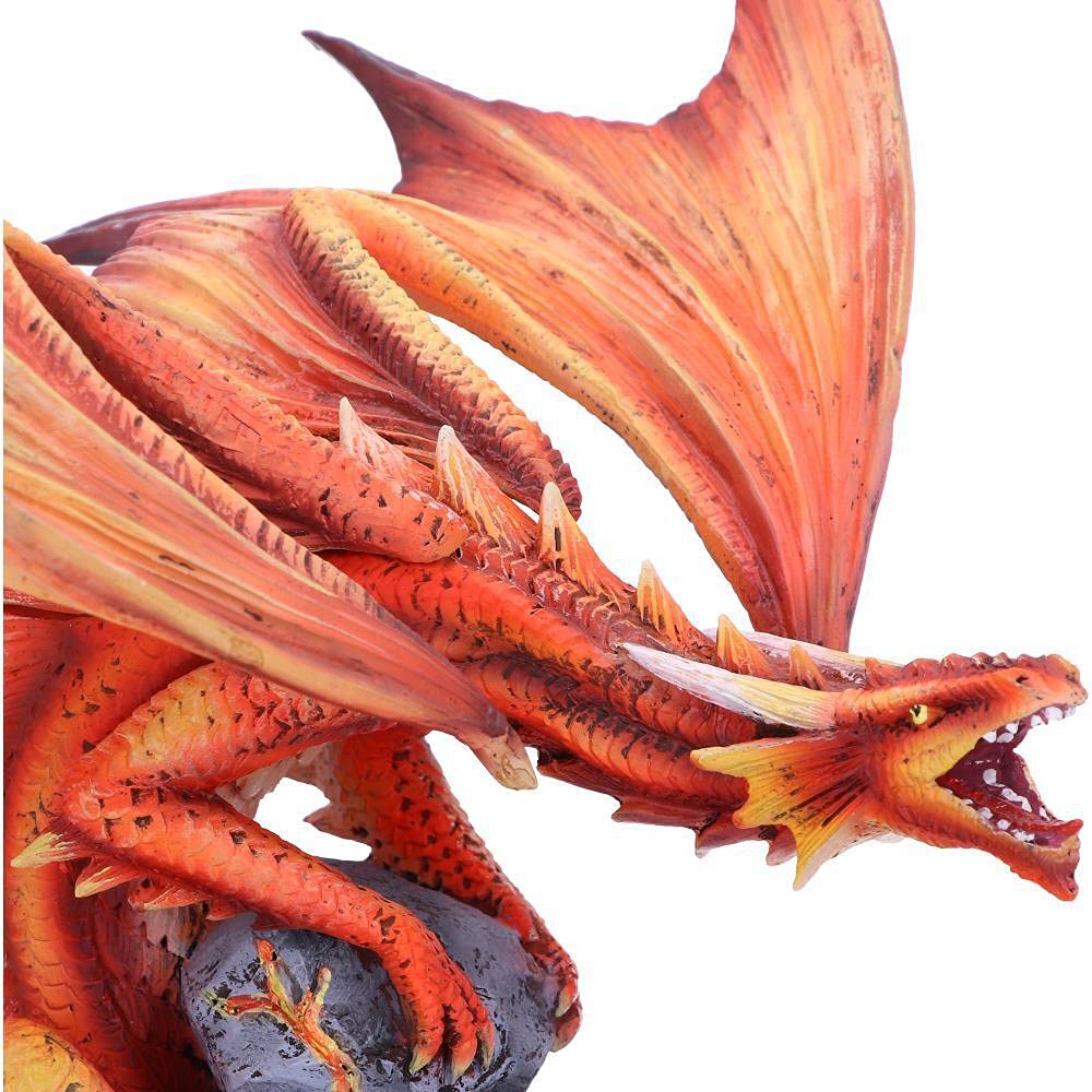 Nemesis Now Figura de dragón de Fuego Adulto Anne Stokes de 24,5 cm, Resina, Rojo, Talla única