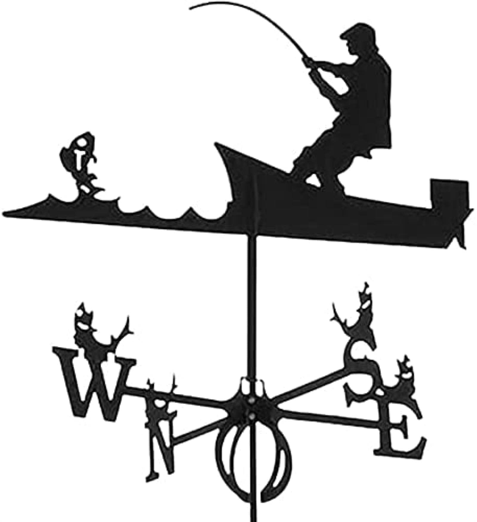 TAXXII Weather Vane Weathervane Wind Direction Yard Scene Stake Ornament Home Windmill Direction(Color:2)(2)