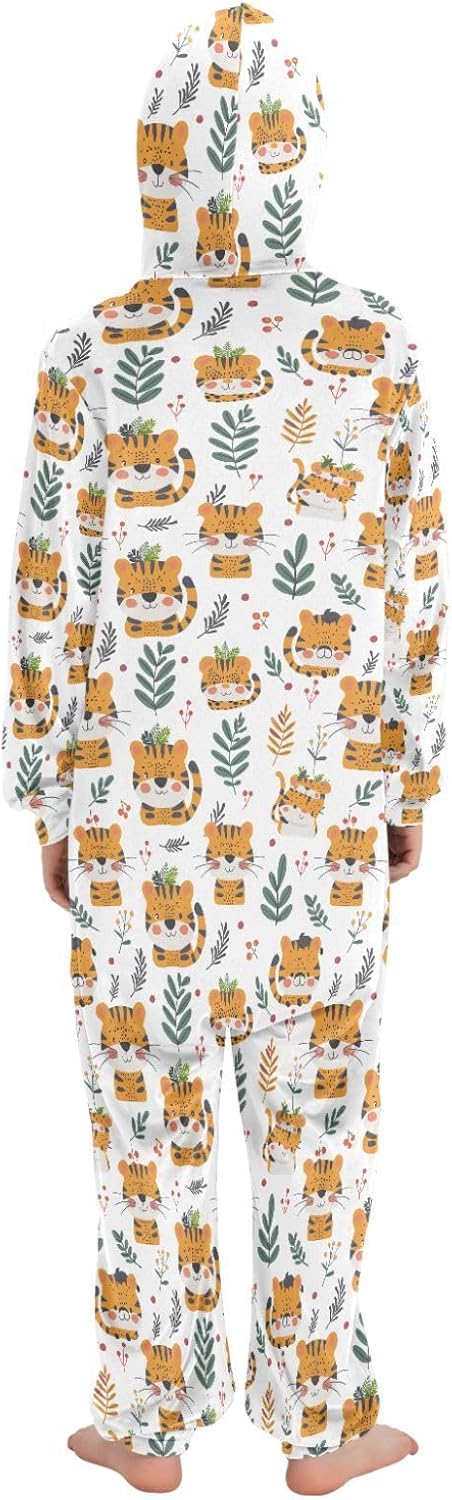 Sleepwear Holiday Pajamas Cute Soft Hooded Loungewear Sleepwear for Parties Sleepovers 4-14Y