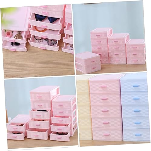 Miniatura 8 de COLLBATH 1 caja deslizante para encimera, suministros de almacenamiento de escritorio, cosméticos rosa, contenedores de baño, almacenamiento de