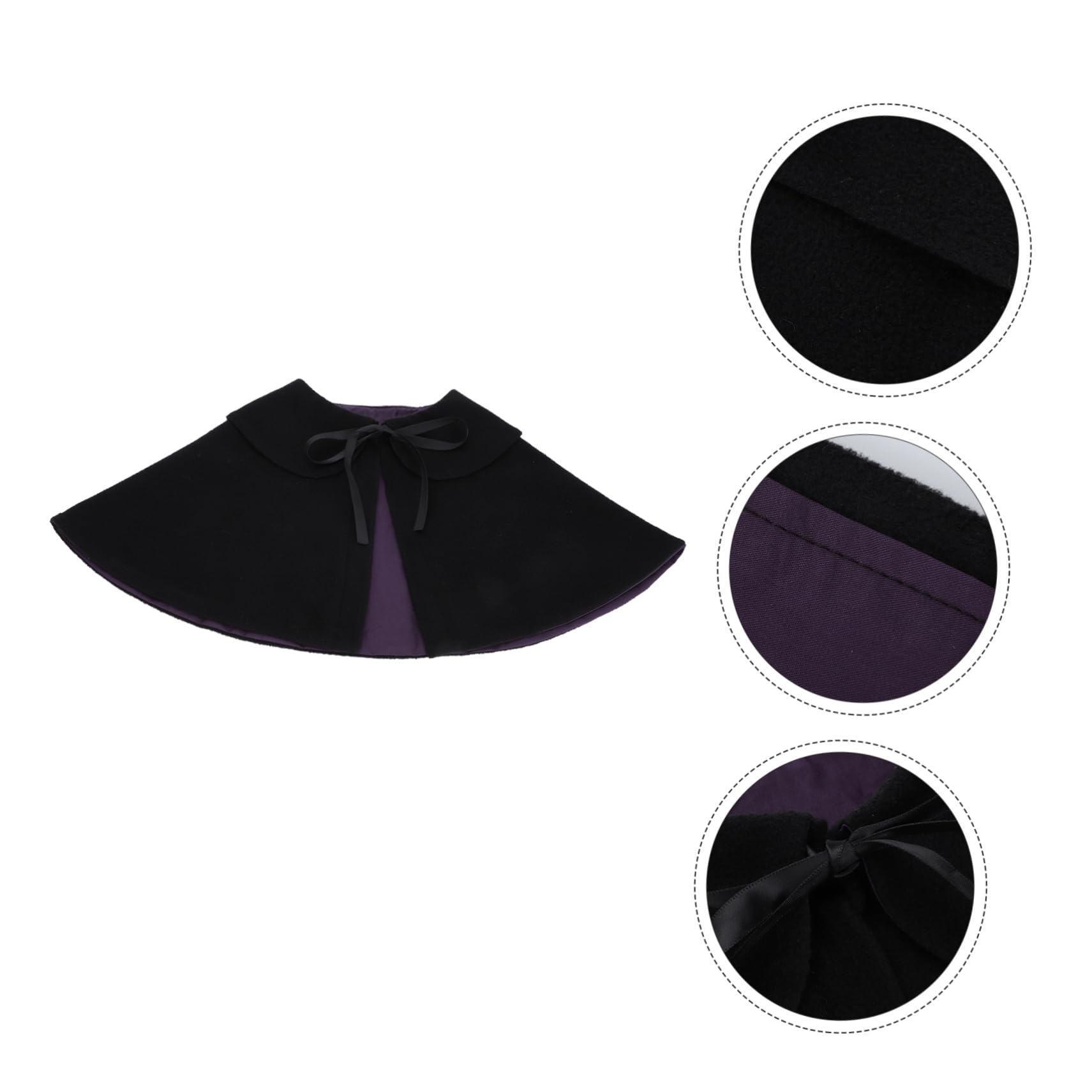 BESPORTBLE 2pezzi Cloak Per Animali Domestici Stile Halloween Costume Nero Per Cani e Gatti Accessorio Creativo Per Feste e Cosplay Design Unico e Confortevole