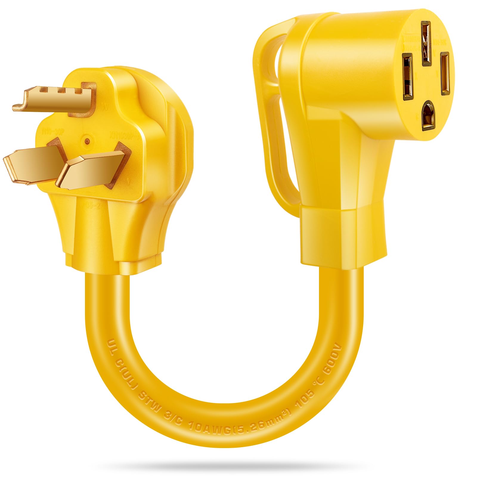 JIUWFOX NEMA 10-30P to 14-50R EV Charger Adapter for Tesla Level 2 Charging.