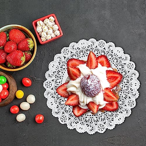 The Baker Celebrations White 10 Inch Round Paper Lace Table Doilies – Decorative Tableware Disposable Papers Placemats thumb #4