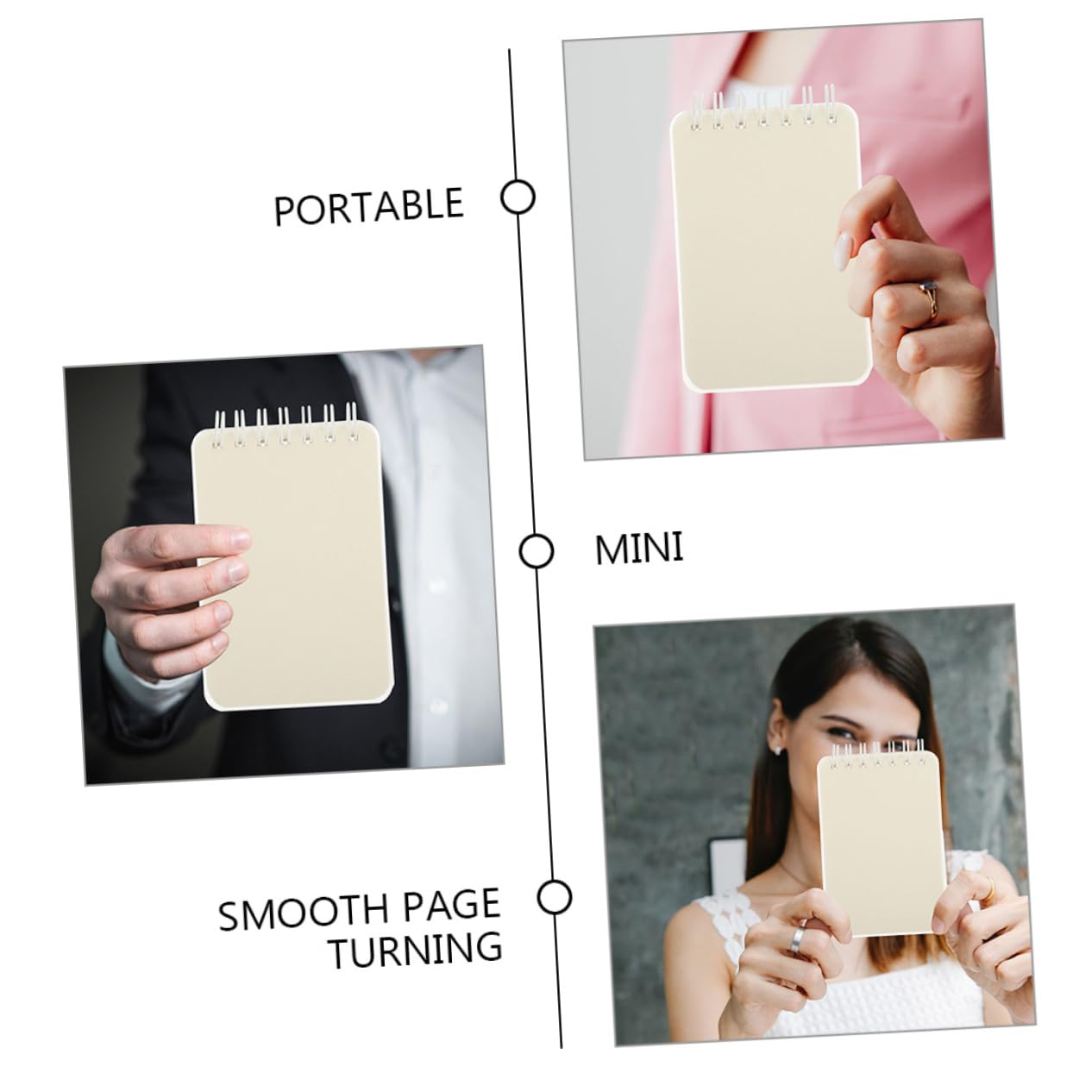 NUOBESTY 5 Ensembles Livre De Bobine A7 Cahier De Poche Pour Enfants Cahiers En Vrac Joli Journal Ligné Cahier À Spirale Carnet De Notes Cahier Petit Cahier Ligné Pp Blanche 6 Pièces * 5