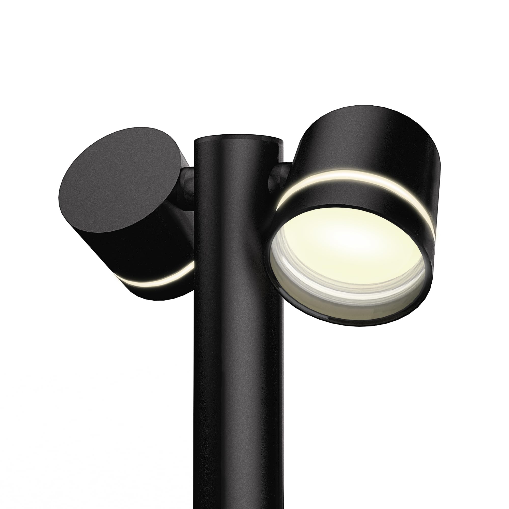 SSC-LUXon ULICA Outdoor Standleuchte mit 2x Smart Home WLAN RGB LEDs GX53 5W - Pollerlampe schwenkbar per App & Sprache steuerbar