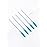 i-Laesh 100 Pcs Crystal Eyelash Brush Mascara Wands Disposable Eyebrow / Lash Brushes for Eyelashes Extensions Eye Makeup Kit Lashes Applicator Tool Spoolies (Crystal - Peacock Blue)