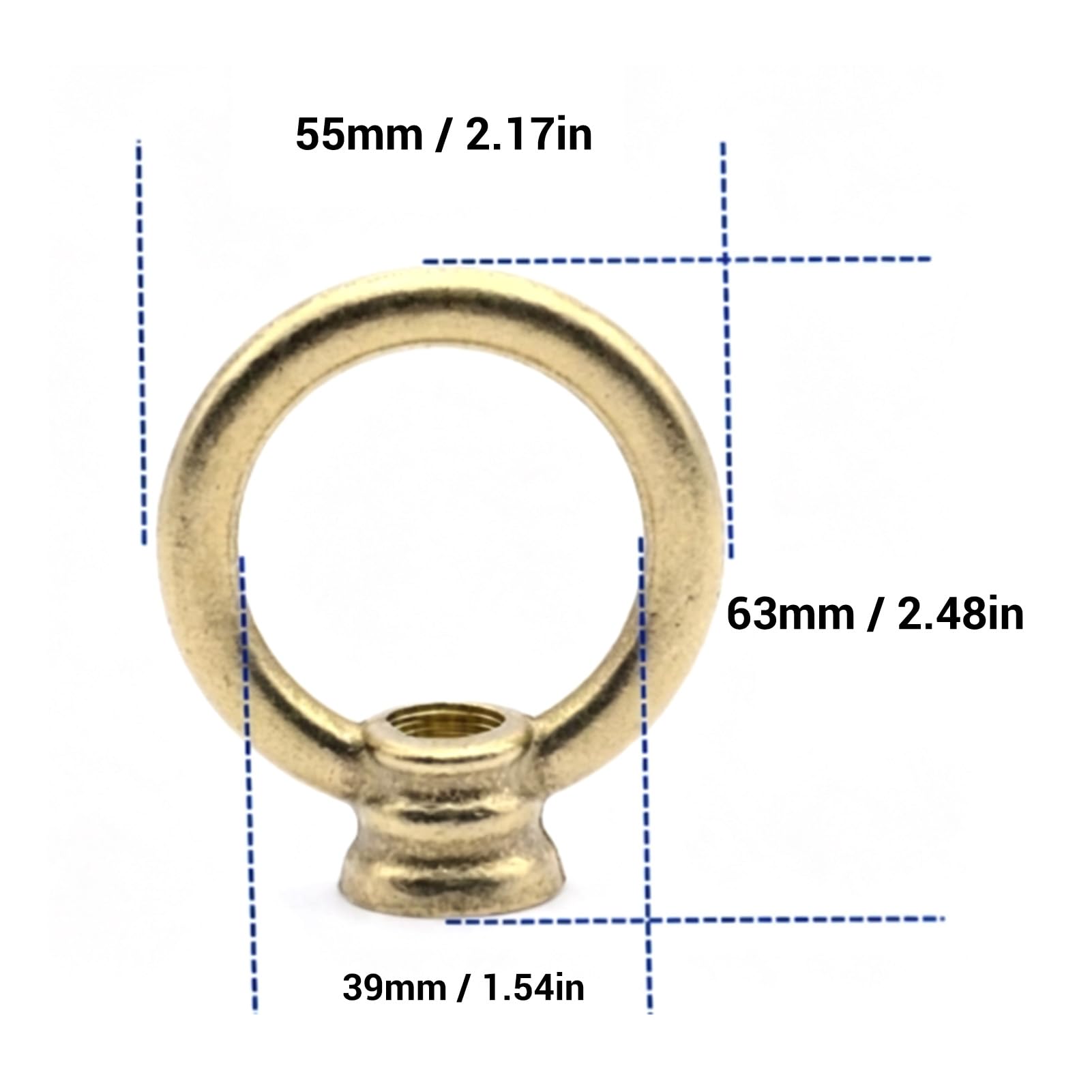 ViaGasaFamido 10 Sztuk Mosiężnych Nakrętek Ocznych (10 sztuk 55x63mm)