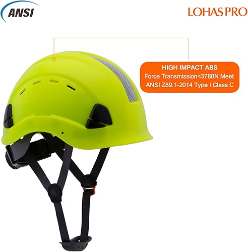 Miniatura 3 de LOHASPRO Casco de seguridad ventilado para hombre y mujer, para trabajo de construcción, aprobado por la OSHA ANSI Z89.1, para hombres y mujeres,