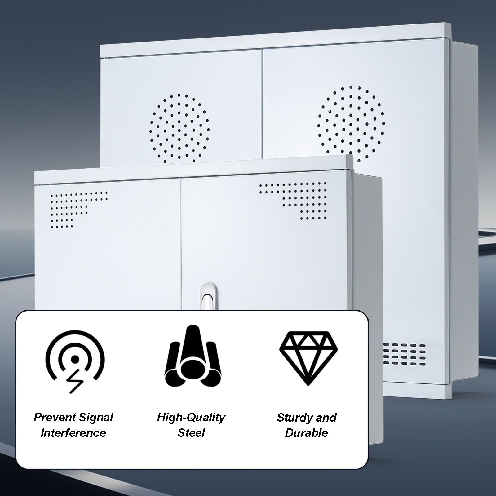 Armario Electrico de Acero Laminado en Frío para Montaje Empotrado, Caja Estanca Exterior Electrica de Instalación Oculta, Caja Multimedia para Interiores, Grado IP30