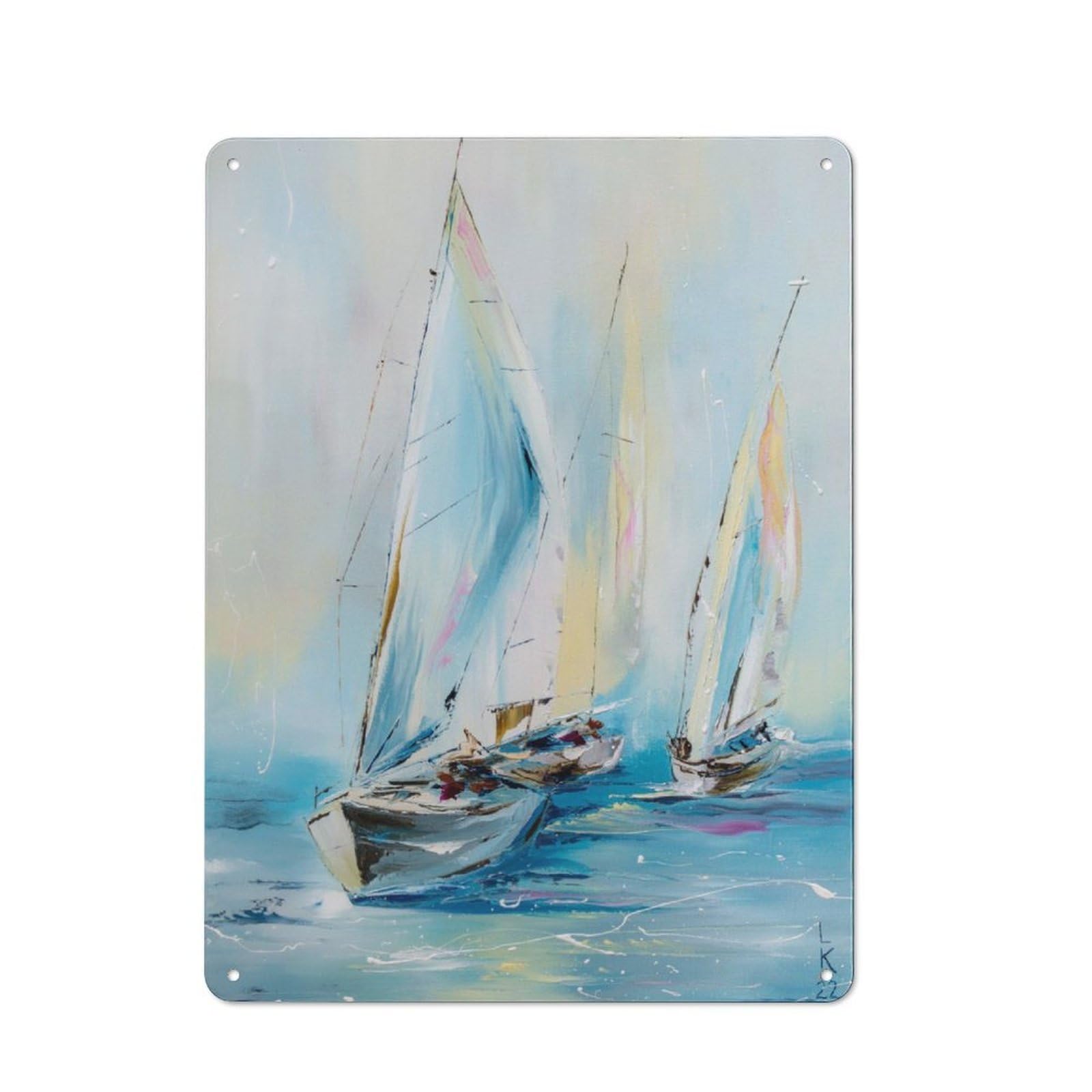 Junmoney Morning Regatta Vintage-Inspired Tin Sign 40X30cm For Café Or Restaurant, For Cooler-Month Interiors With Vintage Character