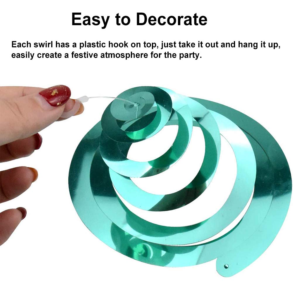 36 Decorazioni A Spirale Appese Per Feste - Oro, Per Compleanni, Matrimoni E Natale - Foto 6