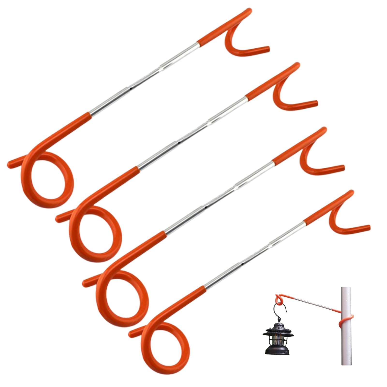 4 Pezzi Gancio per Lanterna da Campeggio, Porta Lanterna per Campeggio e Giardino, Gancio per S Doppia Testa, per Campeggio Gancio da Giardino, da Giardino