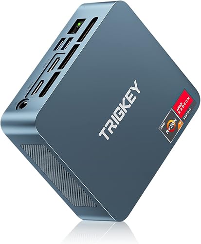 TRIGKEY Ryzen 7 Mini PC 8 Core 16 hilos Mini computadora OS PC de escritorio 5700U (hasta 4.0GHz) 32G DDR4+500G NVME SSD 15W TPD Micro PC  8Core