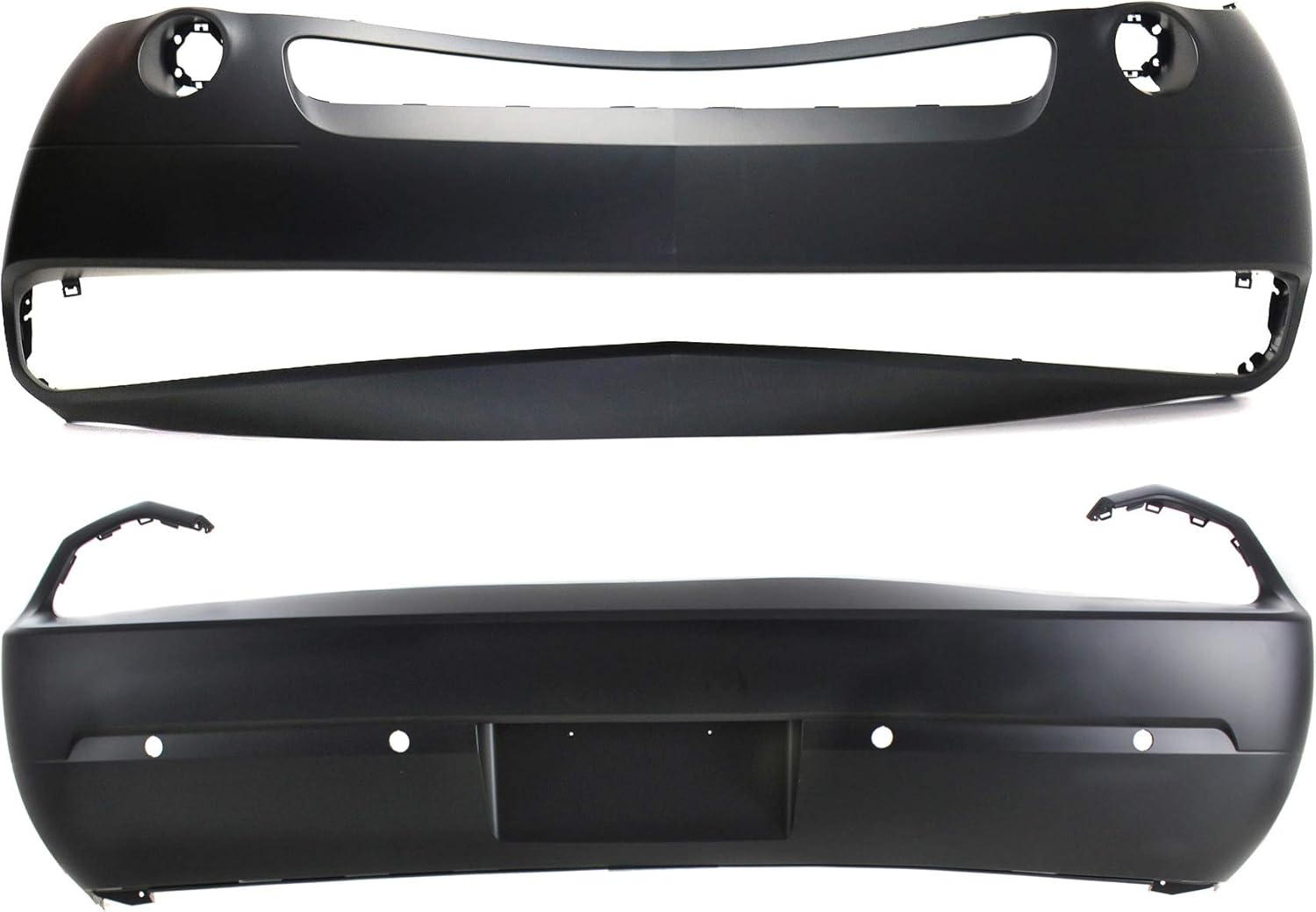 Garage-Pro Front and Rear Bumper Cover Set of 2 Compatible With 2012-2014 Dodge Challenger, Primed, Direct Fit