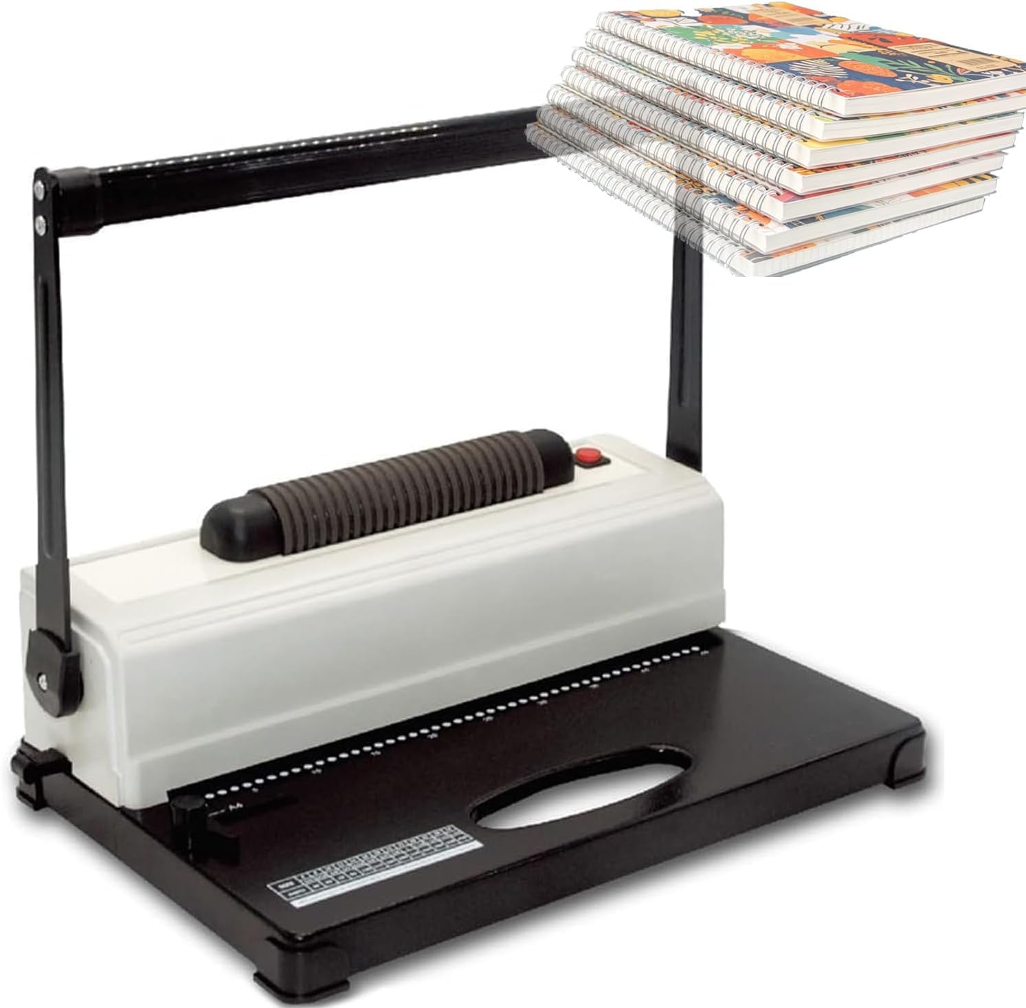 Rilegatrice A Spirale Metallica A 46 Fori, Formato A4/a5, Capacità 250 Fogli, Apertura 4 Mm, Cucitrice Elettrica Con Posizionatori, Per Quaderni E Libri Di Testo.