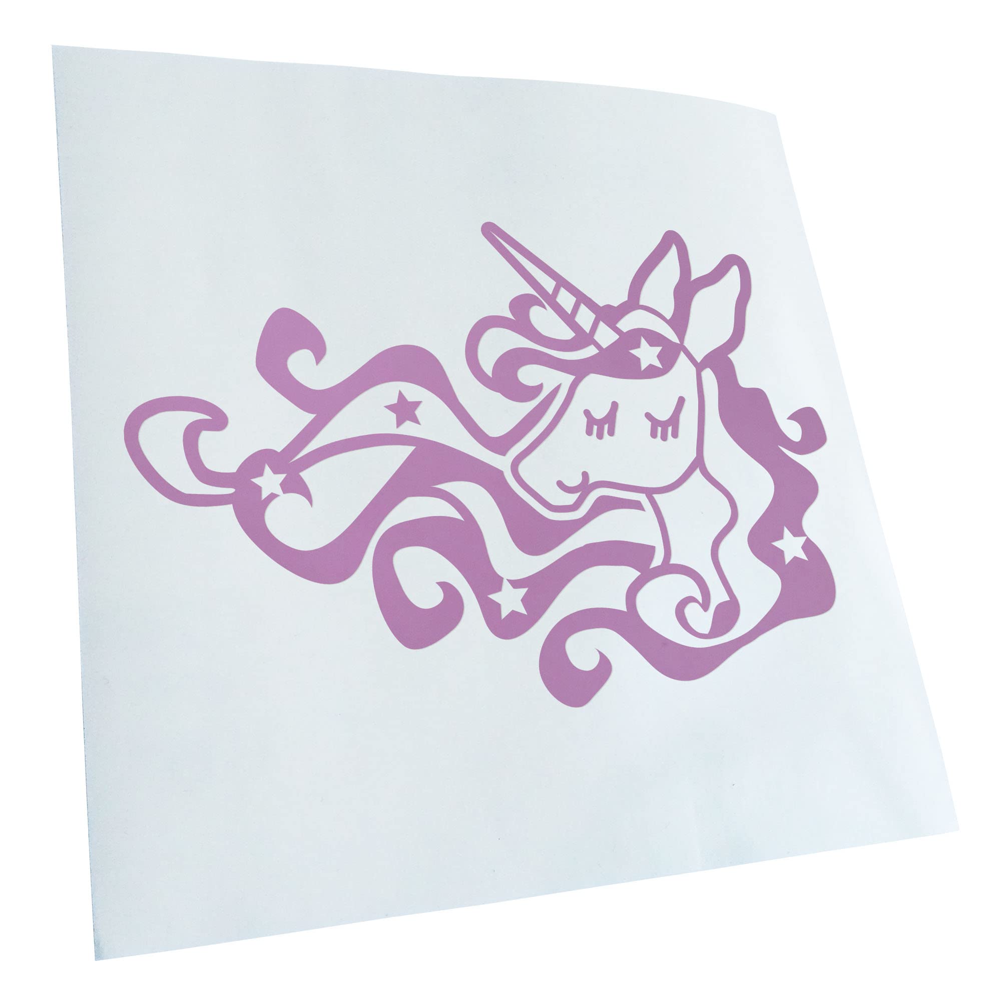 Kiwistar - Car Sticker - Unicorn Rainbow - Lilac - 50 x 33 cm - Rear Window Car Sticker Weatherproof for Car Truck Moped Truck - Sticker Exterior Self-Adhesive Tuning Accessories for Windows